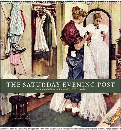The Saturday Evening Post featuring Norman Rockwell Spiral Bound Wall Calendar for 2023